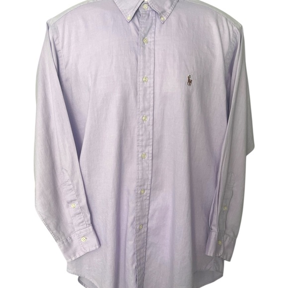 Polo by Ralph Lauren Yarmout Purple Casual Button Down Shirt - 15.5 - Picture 1 of 12
